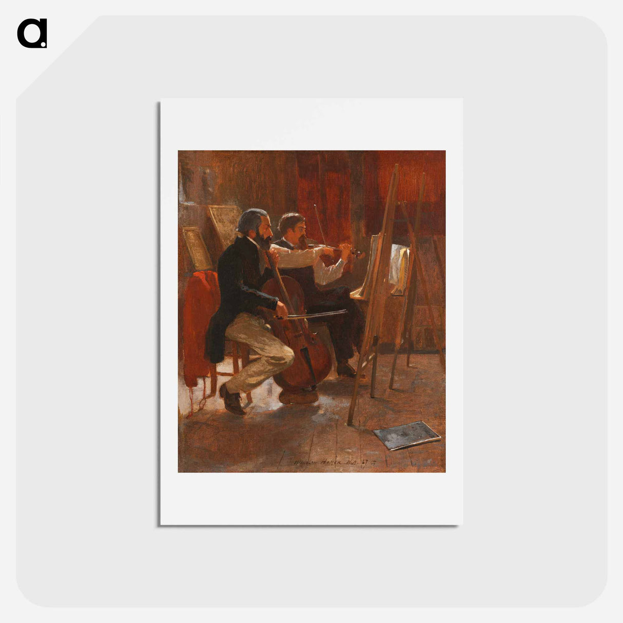 アートポストカード-The Studio - ウィンスロー ホーマー Postcard.