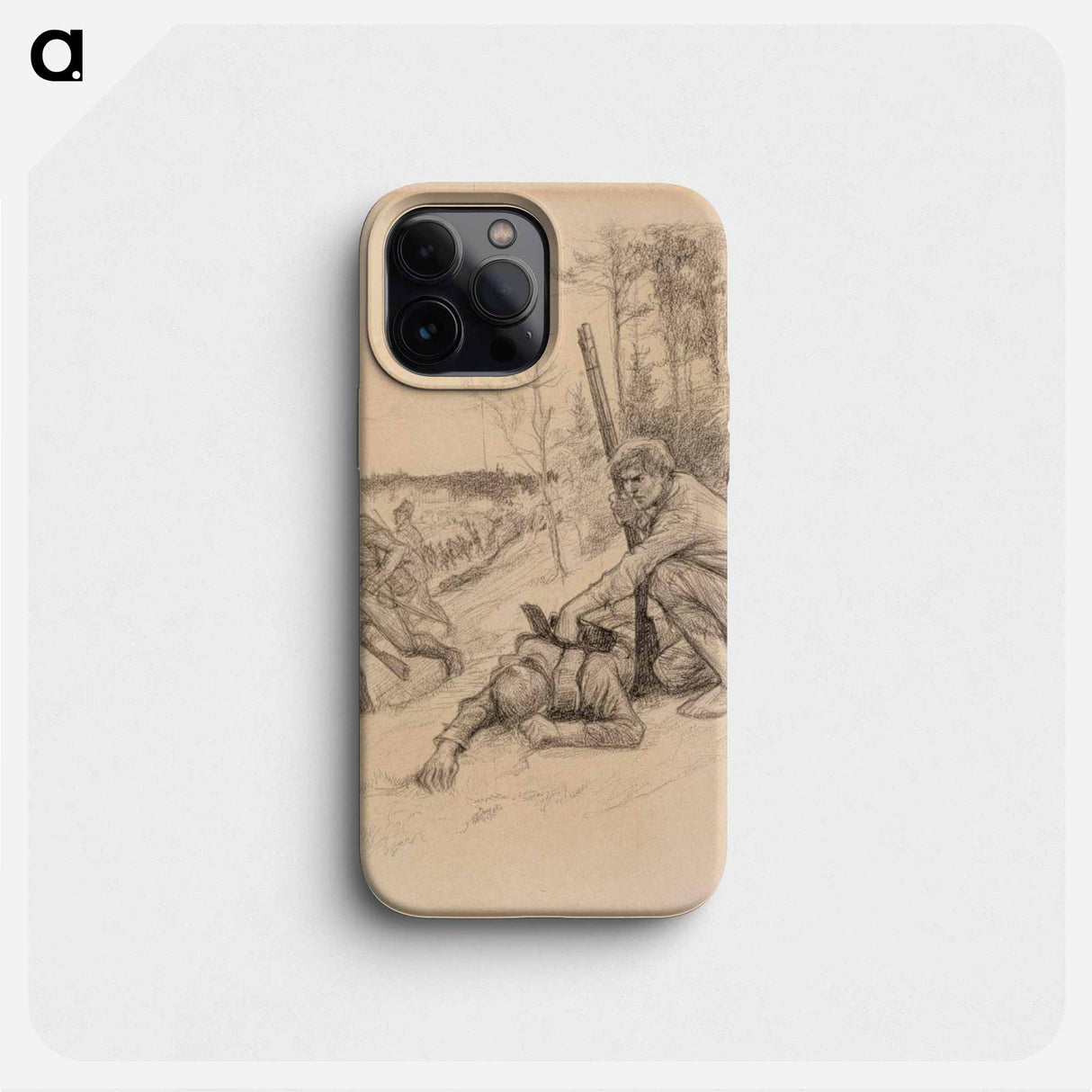 Taking the gun of a fallen soldier - アルバート エーデルフェルト Phone Case.
