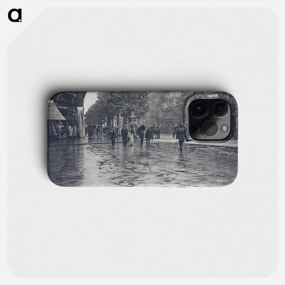 A Wet Day on the Boulevards, Paris - アルフレッド スティーグリッツ Phone Case.
