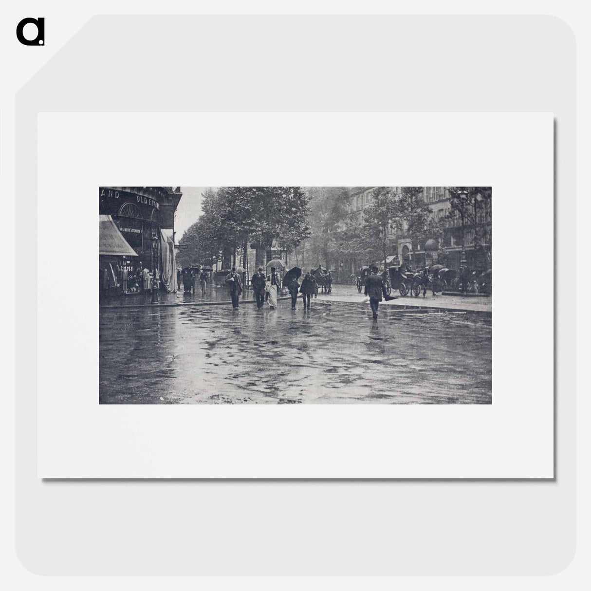 アートポスター-A Wet Day on the Boulevards, Paris - アルフレッド スティーグリッツ Poster.