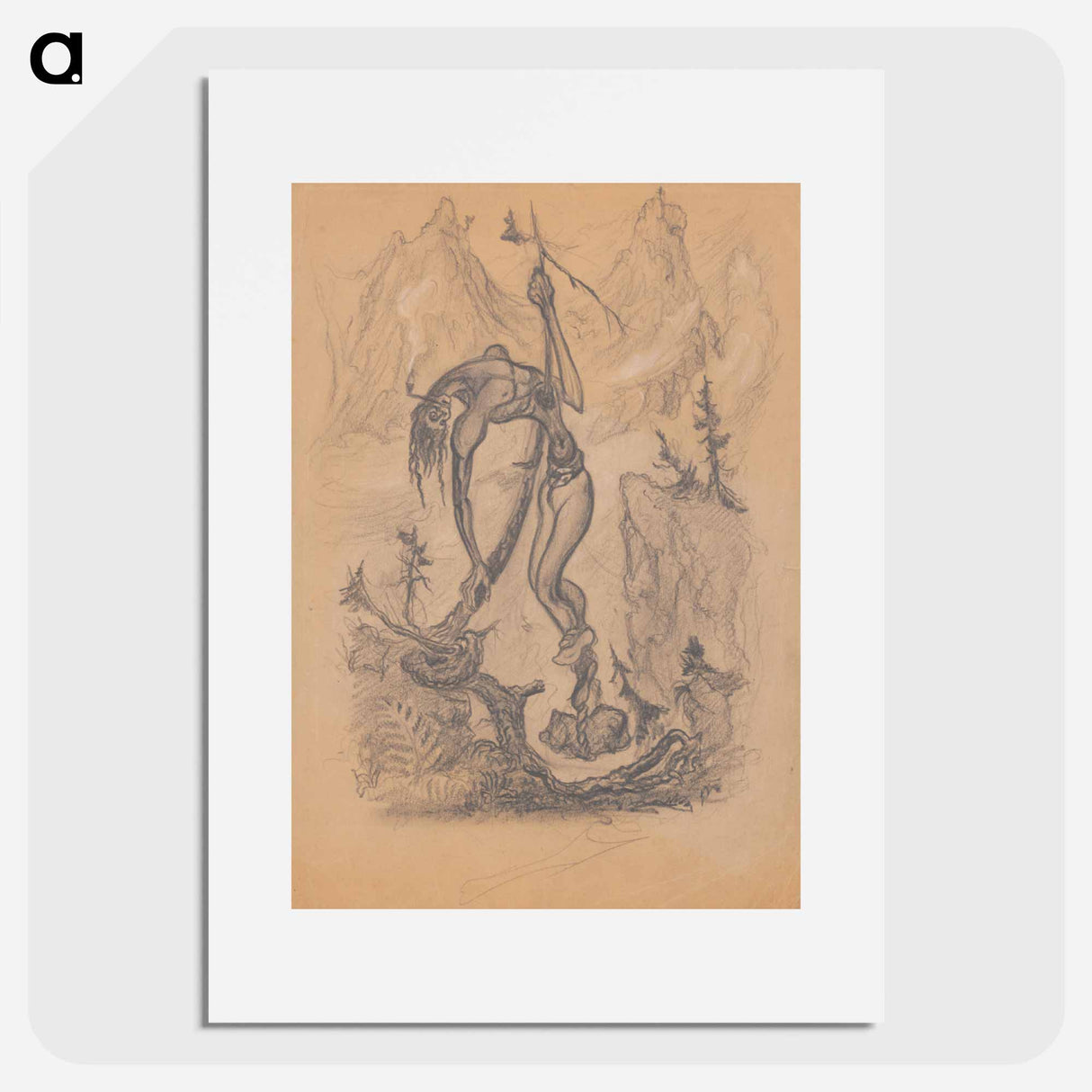 Over the abyss - アーノルド ピーター ワイズ クビンチャン Poster.