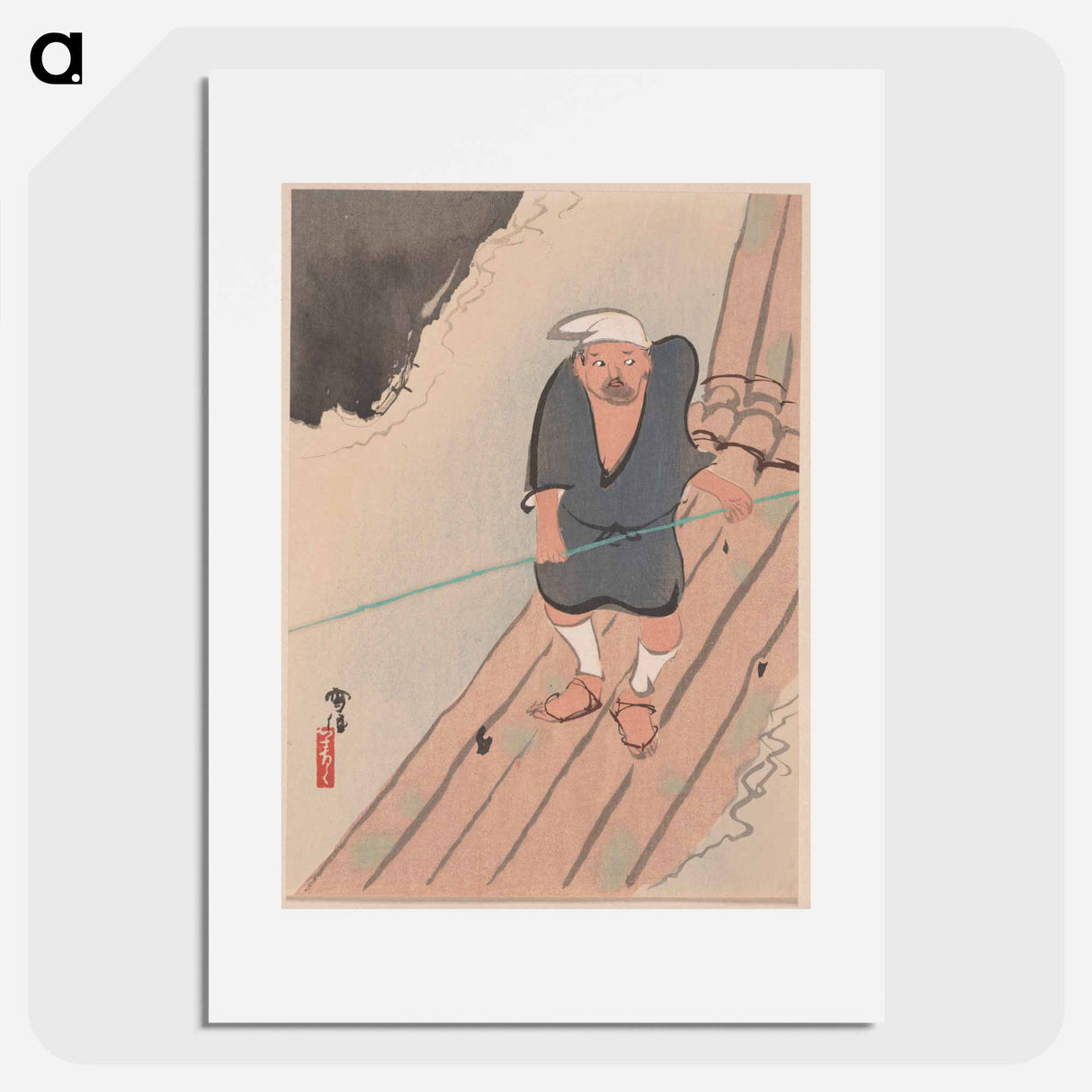 アートポスター-Boatman - 神坂 雪佳 Poster.