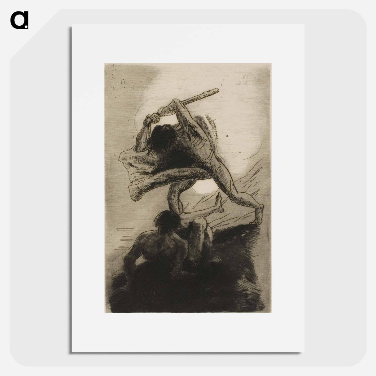 Cain and Abel - オディロン ルドン Poster.