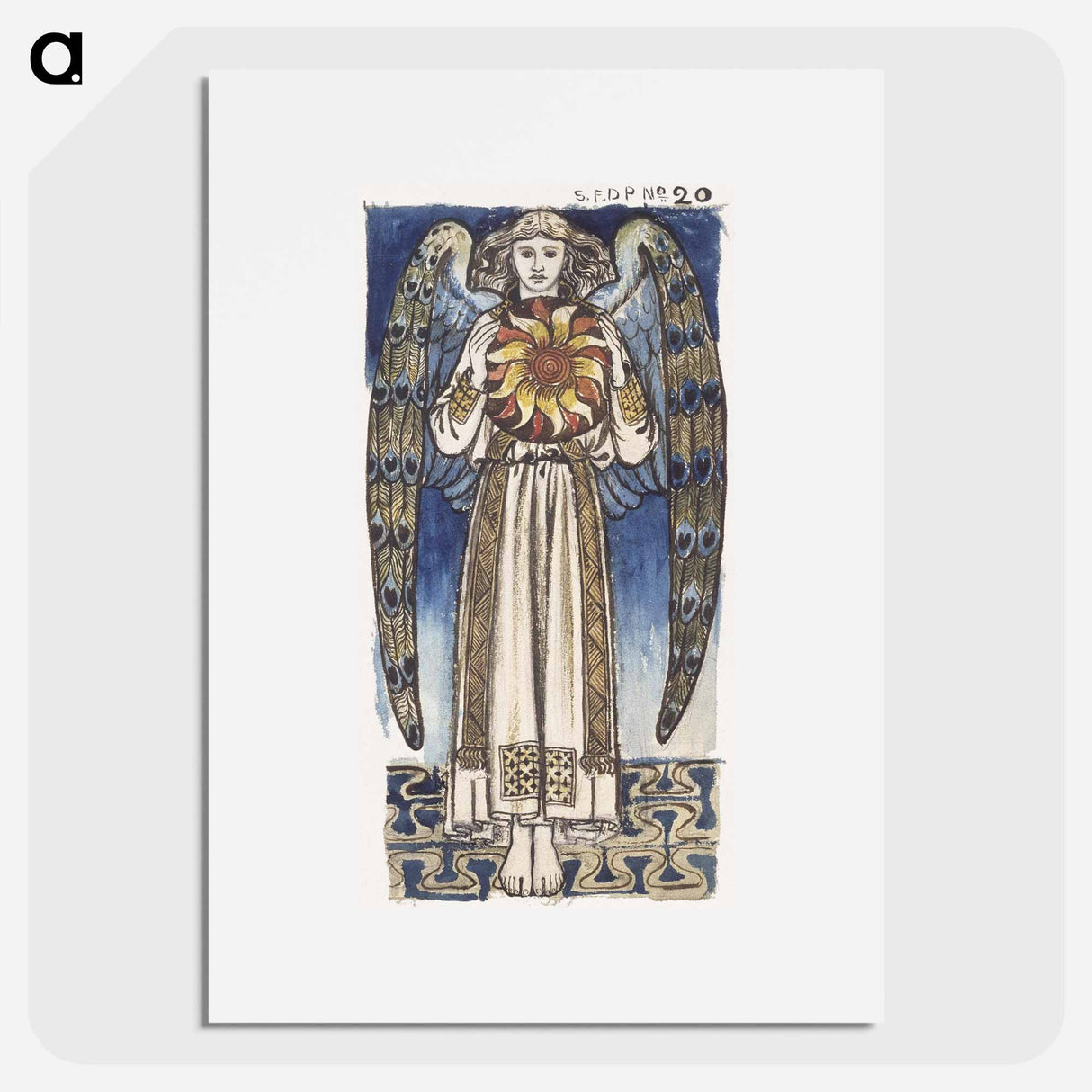 アートポスター-Day- Angel Holding a Sun - ウィリアム モリス Poster.