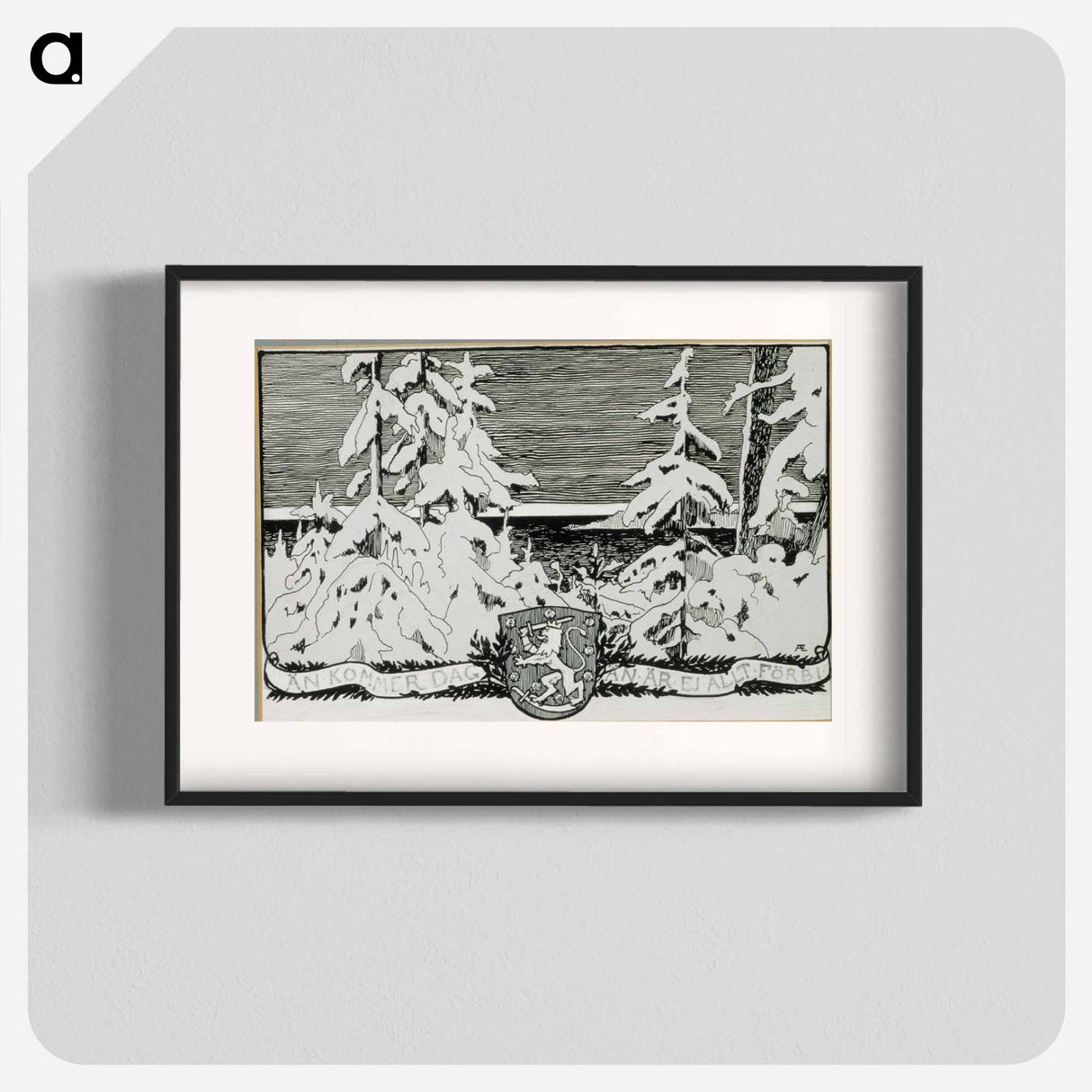 Closing vignette from the poem the ensign’s greeting - アルバート エーデルフェルト Poster.