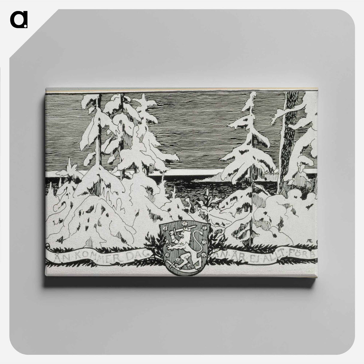 Closing vignette from the poem the ensign’s greeting - アルバート エーデルフェルト Canvas.