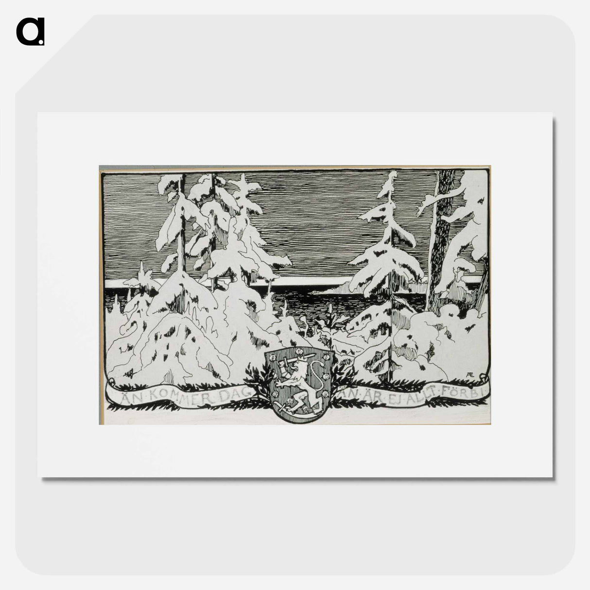 Closing vignette from the poem the ensign’s greeting - アルバート エーデルフェルト Poster.