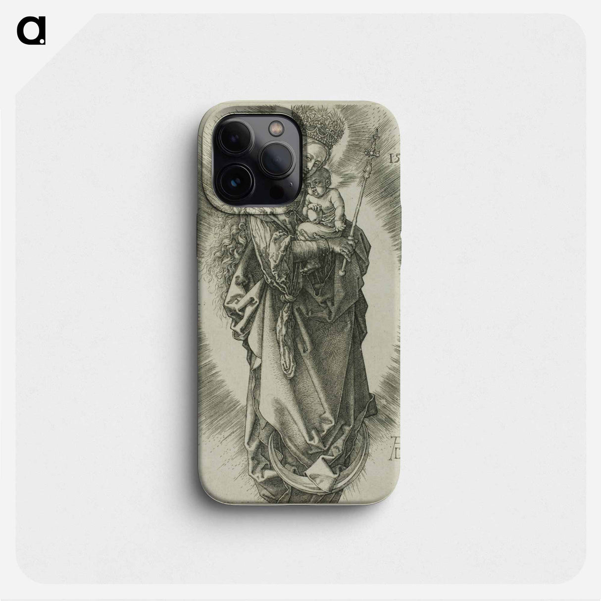 The Virgin on a Crescent with a Crown of Stars and a Scepter - アルブレヒト デューラー Phone Case.