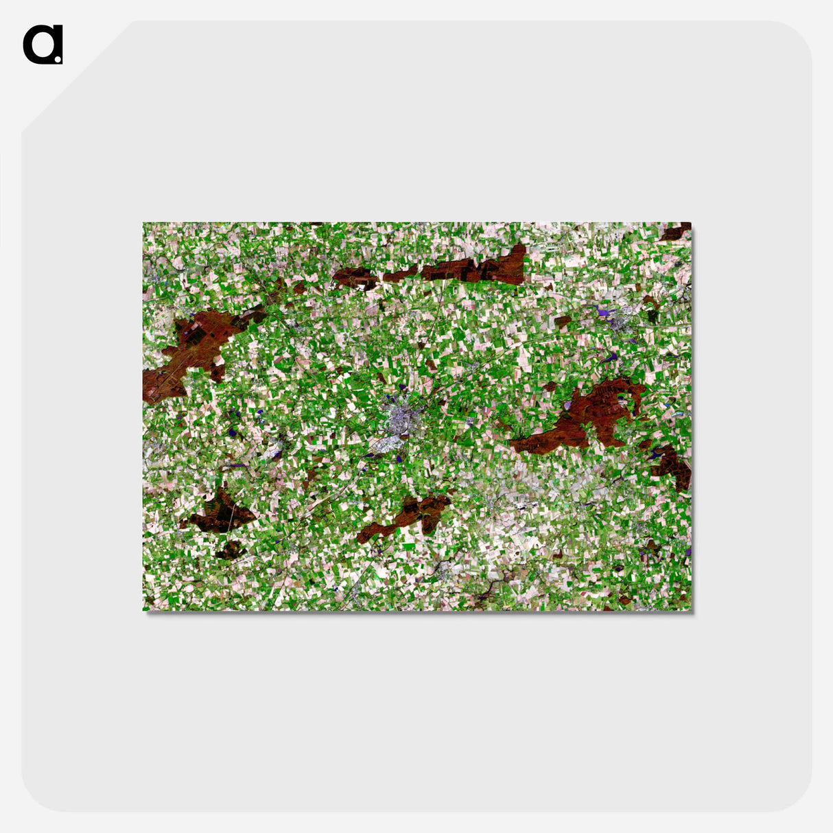 アートポストカード-Chateaubriant, France, From NASA Data
- 上空からの地球 Postcard.