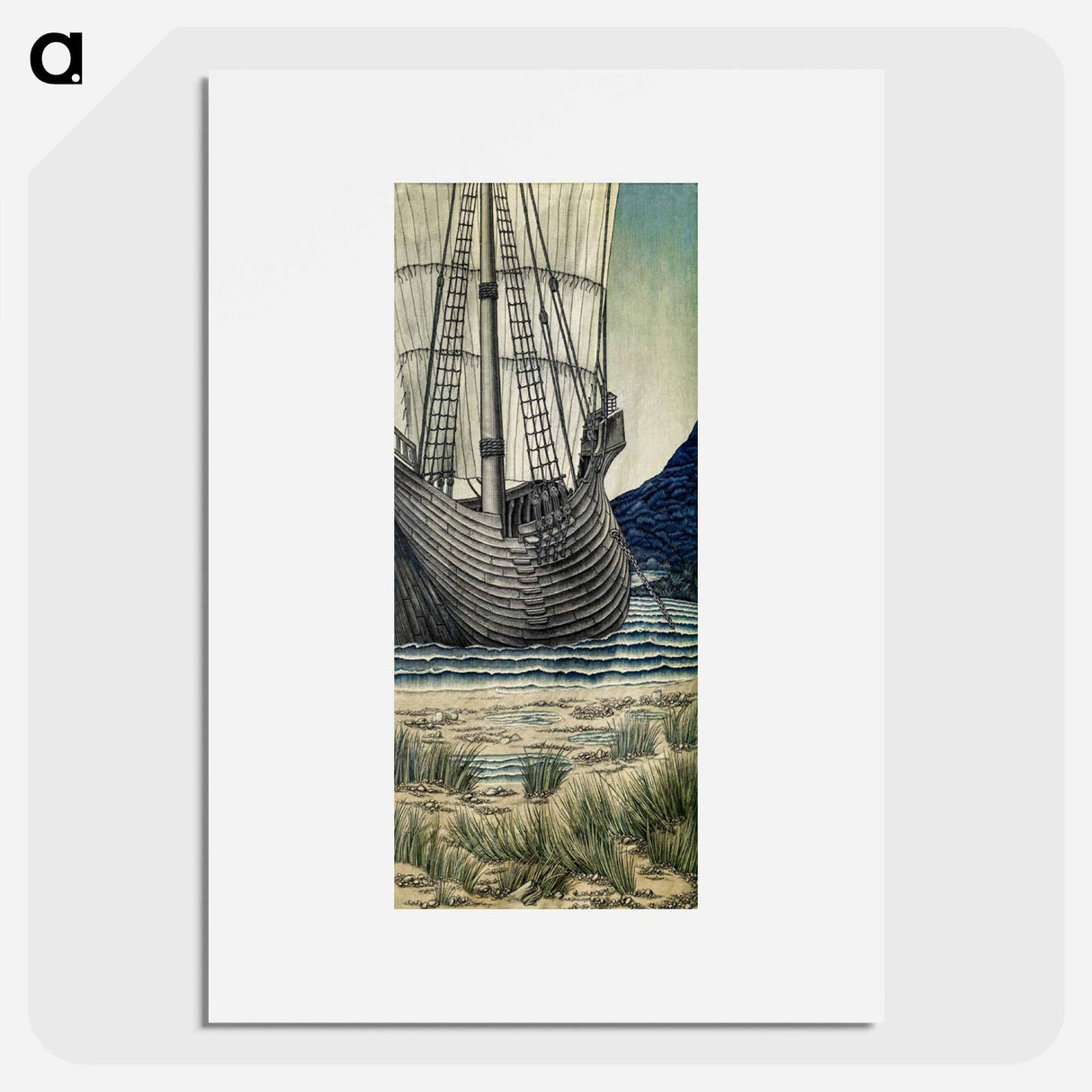 Quest for the Holy Grail Tapestries-Panel 5: The Ship - エドワード バーン ジョーンズ Poster.
