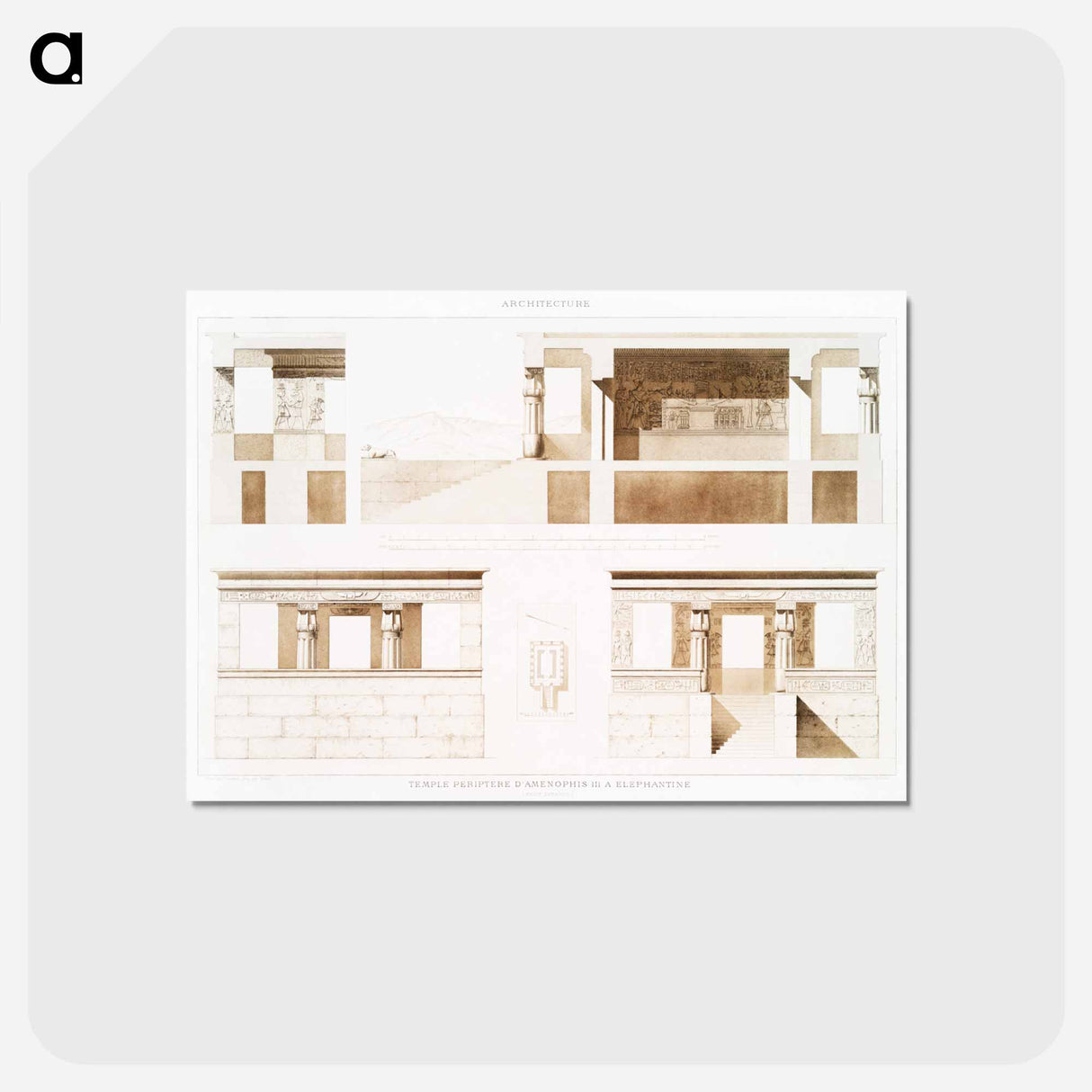 アートポストカード-Peripteral Temple of Amenhotep III at Elephantine
- エジプト美術史 Postcard.