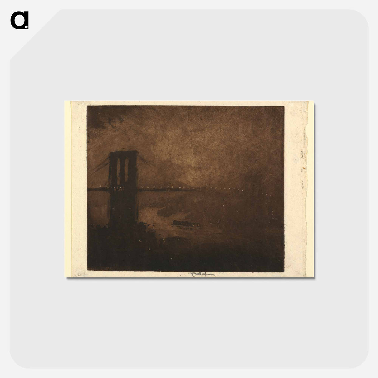 アートポストカード-Brooklyn Bridge at Night
- ジョセフ ペネル Postcard.