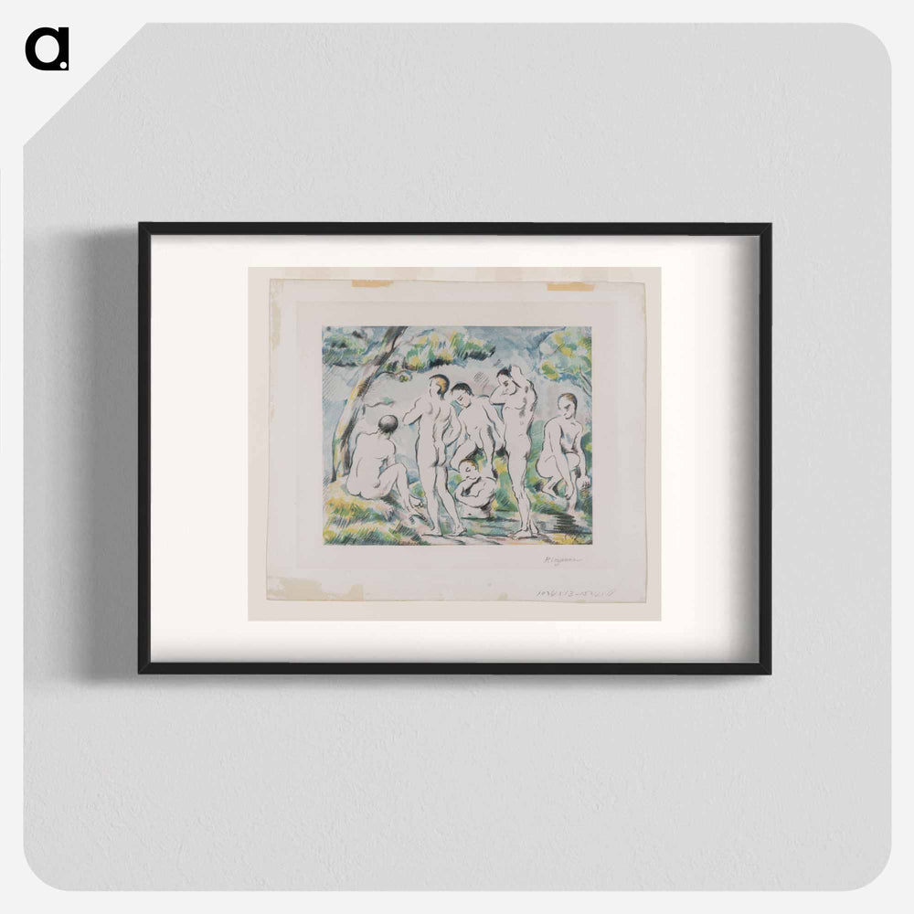 The Small Bathers - Paul Cezanne Poster.