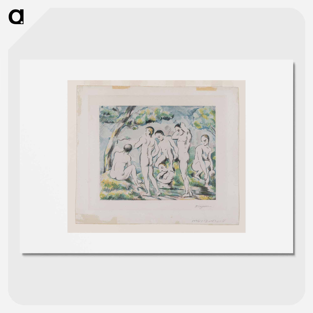The Small Bathers - Paul Cezanne Poster.