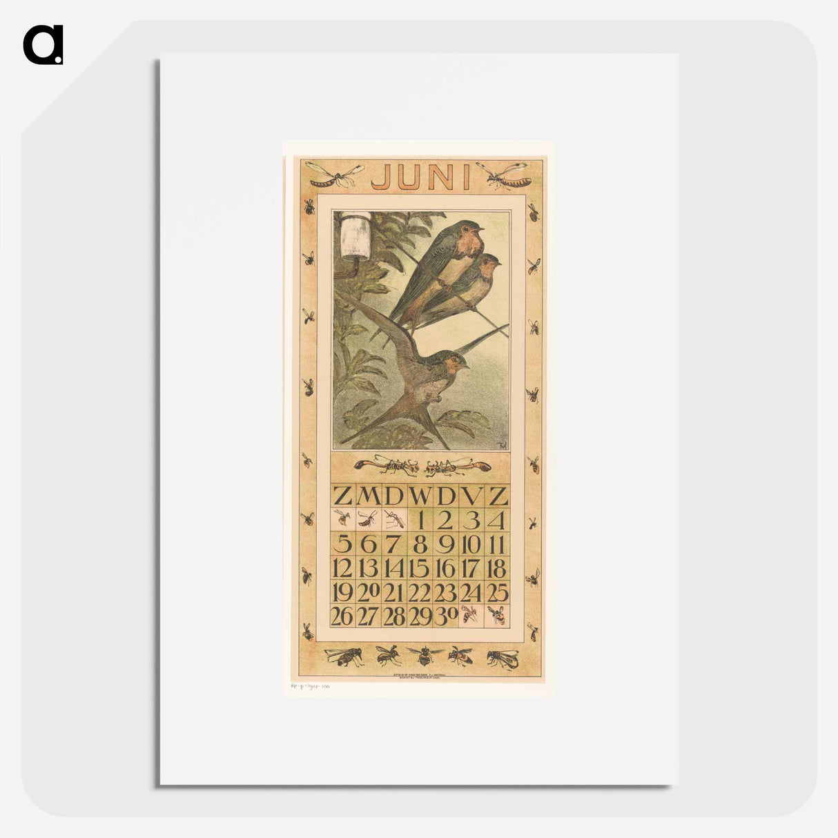 The calendar is ready for the season - Theo van Hoytema Poster.