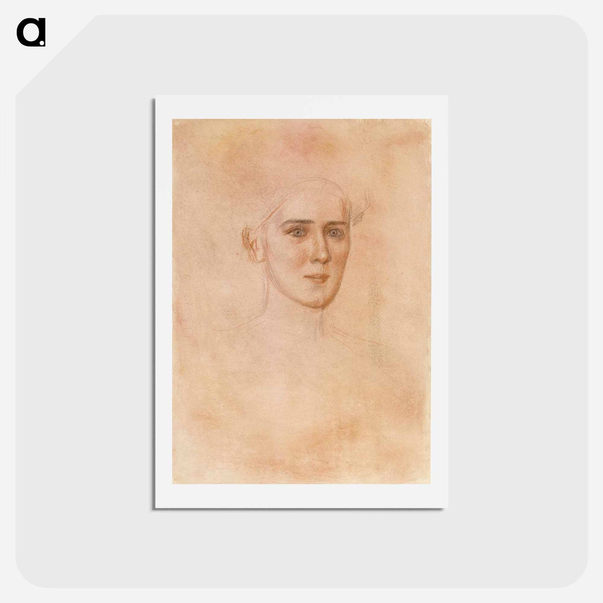 Portrait of a woman, face - アルバート エーデルフェルト Postcard.