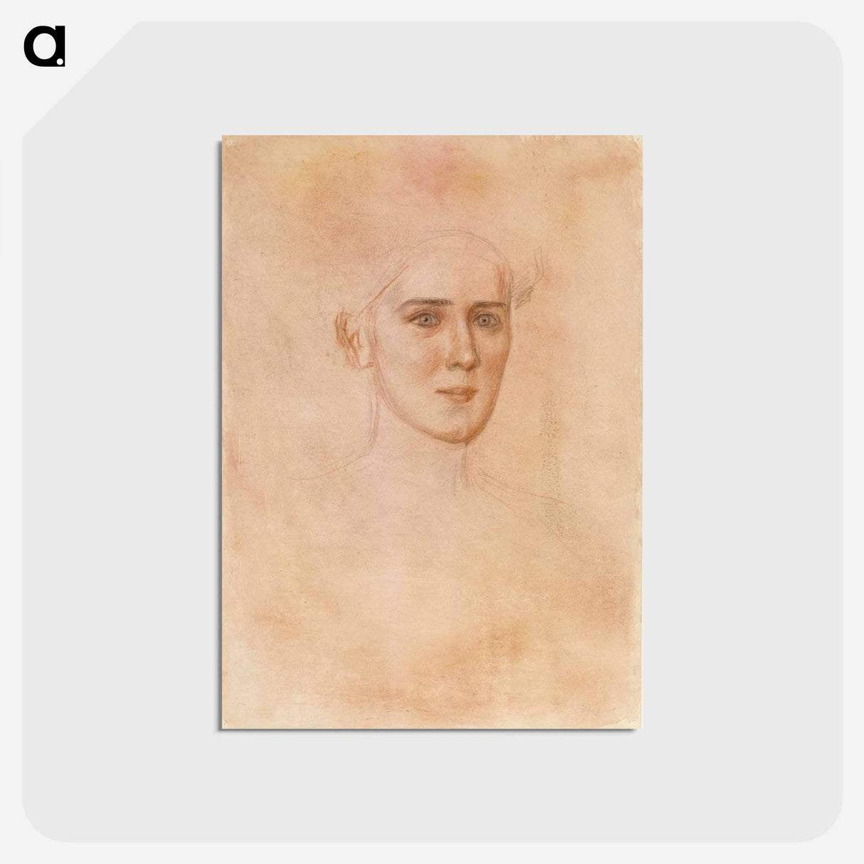 Portrait of a woman, face - アルバート エーデルフェルト Postcard.