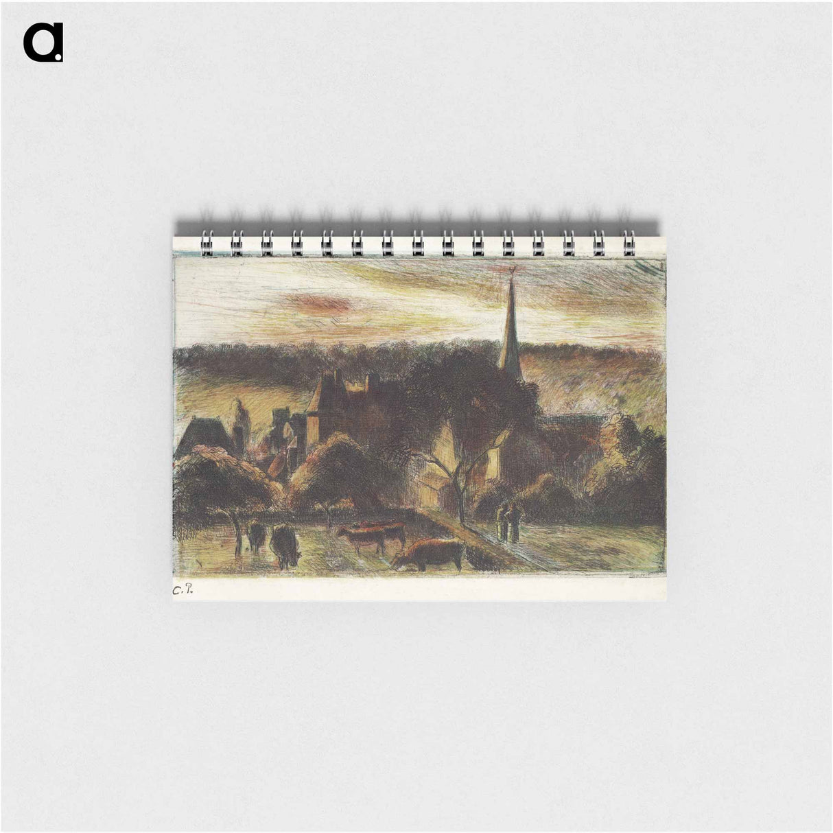 Church and Farm at Éragny - カミーユ ピサロ Memo.