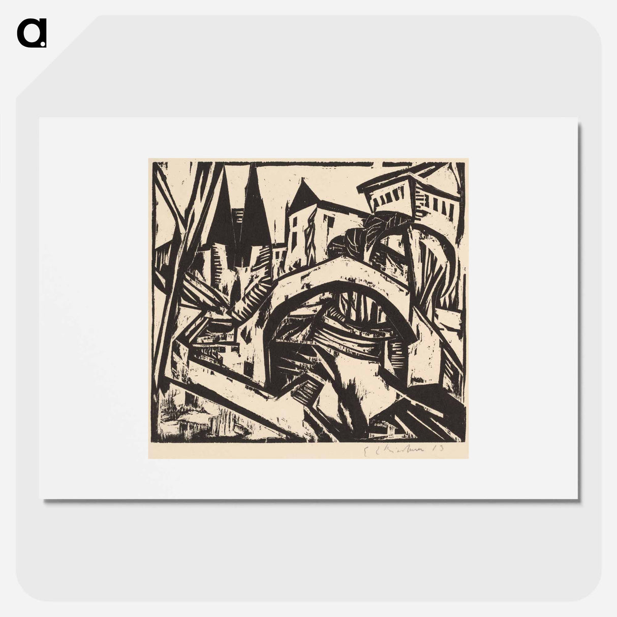 River Bank at Elisabeth - Ernst Ludwig Kirchner Poster.