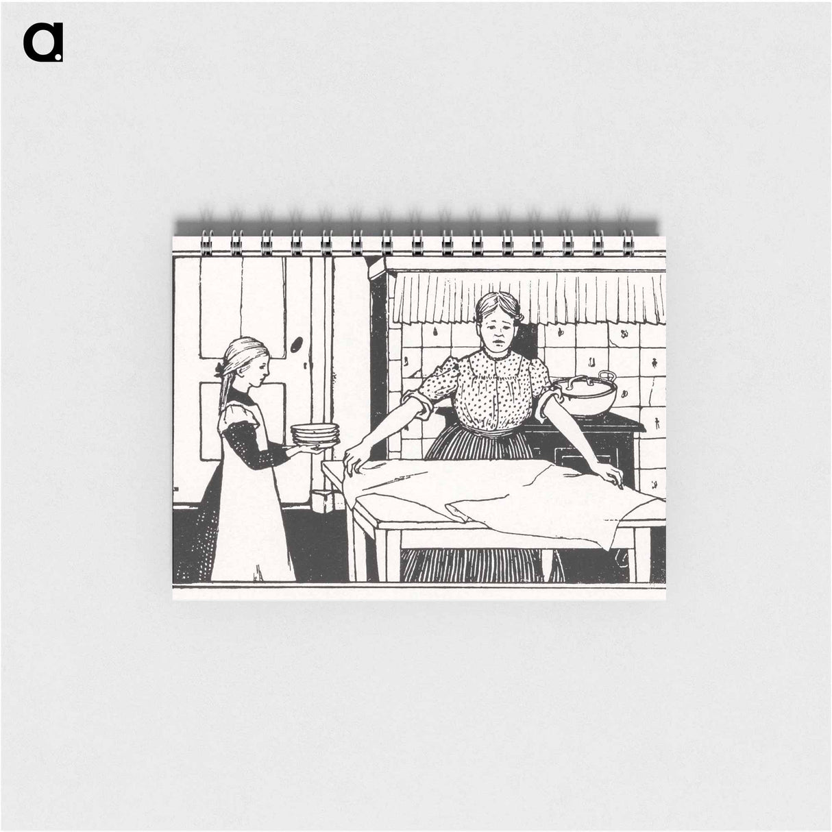 Mom and daughter doing housework - ユリー デ フラーハ Memo.