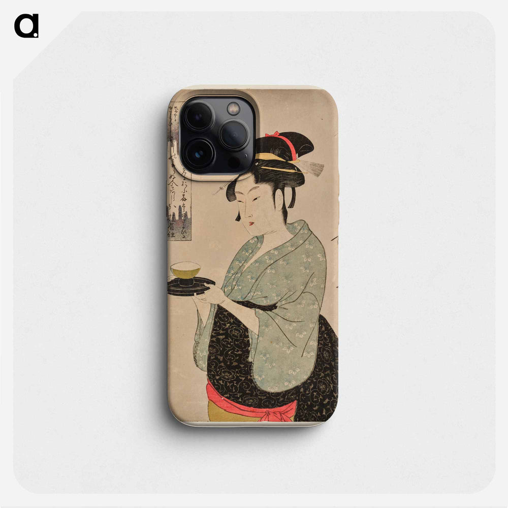 Naniwaya Teahouse Waitress Okita - 喜多川 歌麿 Phone Case.