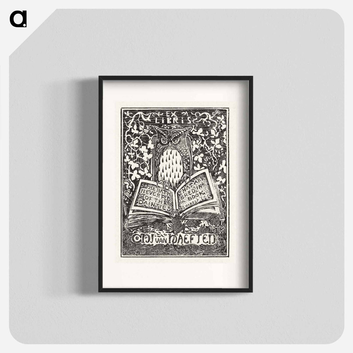 Ex libris van Jhr. CHJ van Haeften - Theo van Hoytema Poster.