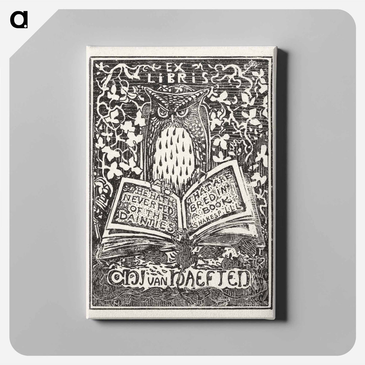 Ex libris van Jhr. CHJ van Haeften - Theo van Hoytema Canvas.