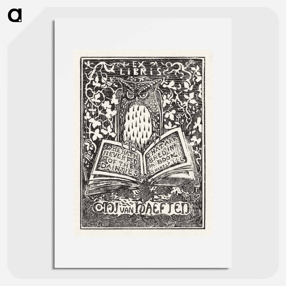 Ex libris van Jhr. CHJ van Haeften - Theo van Hoytema Poster.
