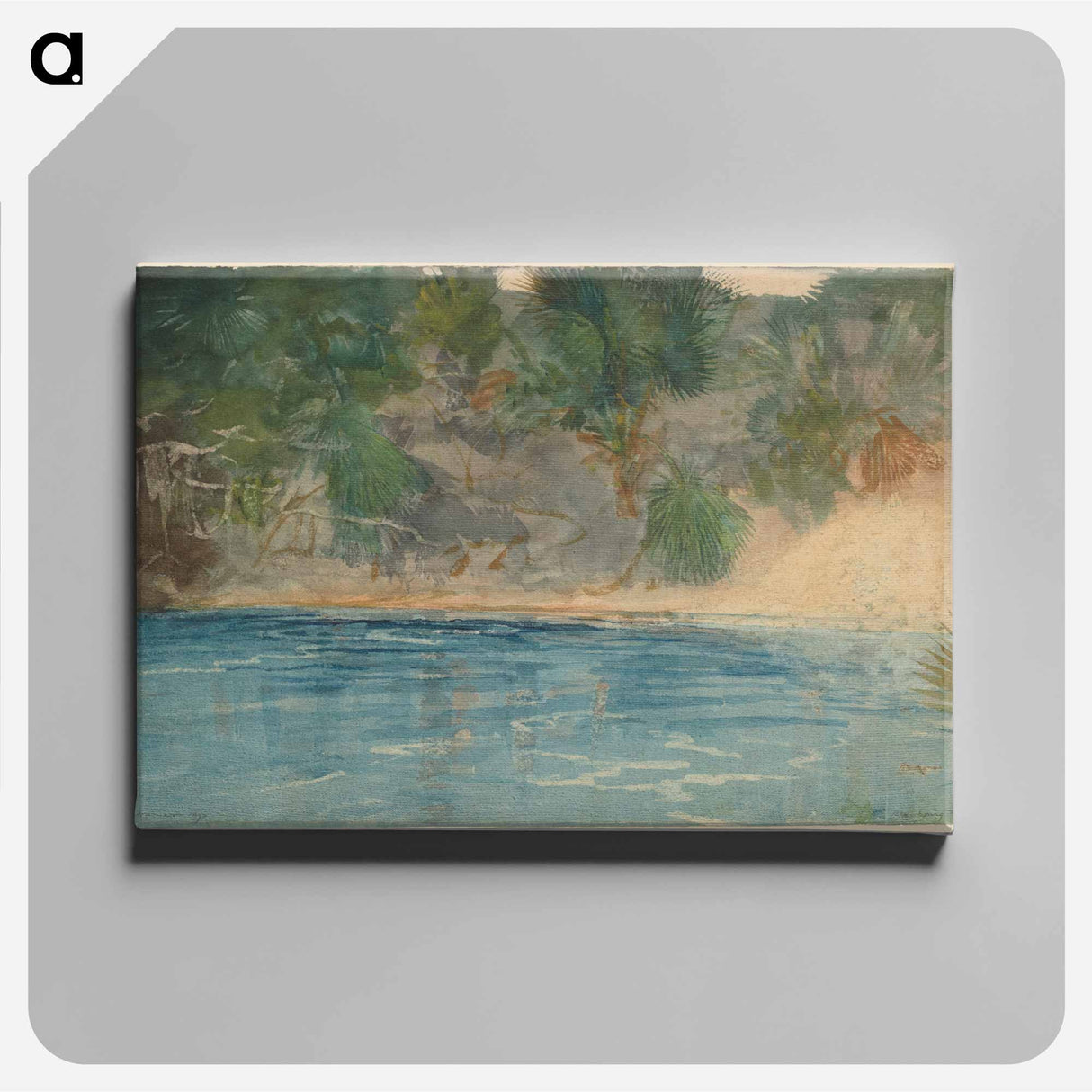 アートパネル-Blue Spring, Florida - ウィンスロー ホーマー Canvas.
