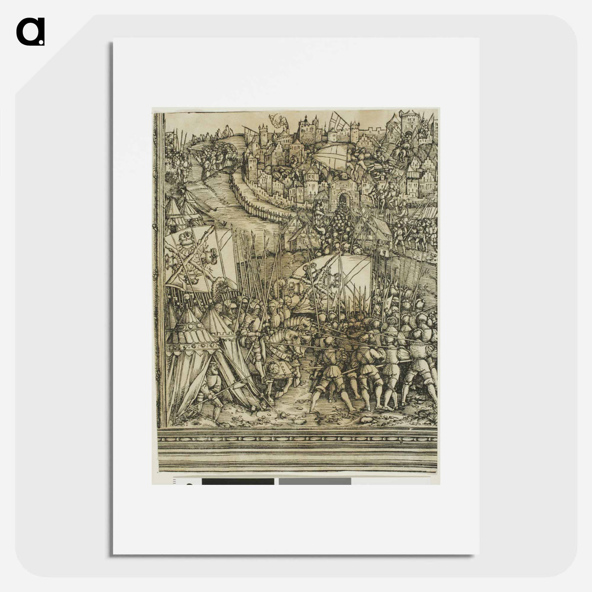 The Campaign in Hungary - アルブレヒト デューラー Poster.