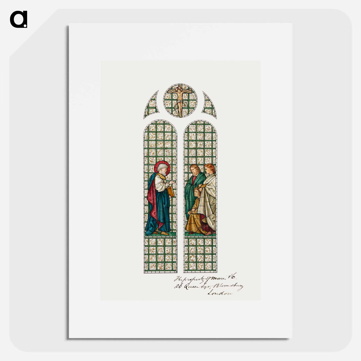 Design for Stained Glass Window, St. Paul's Church, Boston, MA - エドワード バーン ジョーンズ Poster.