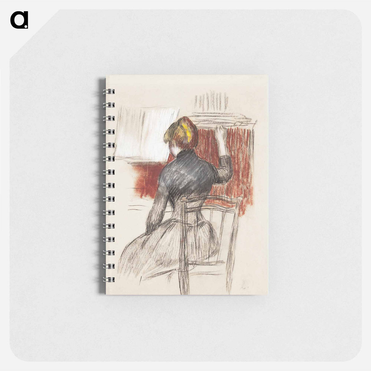 Woman at a Piano - ピエール オーギュスト ルノワール Memo.