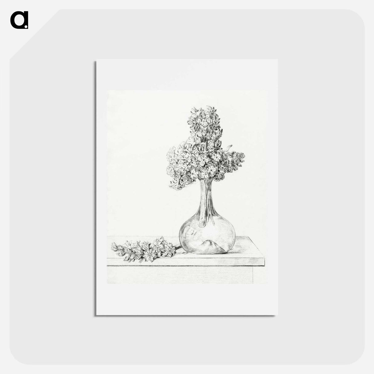 アートポストカード-Flowers in a vase - ジャン ベルナール Postcard.