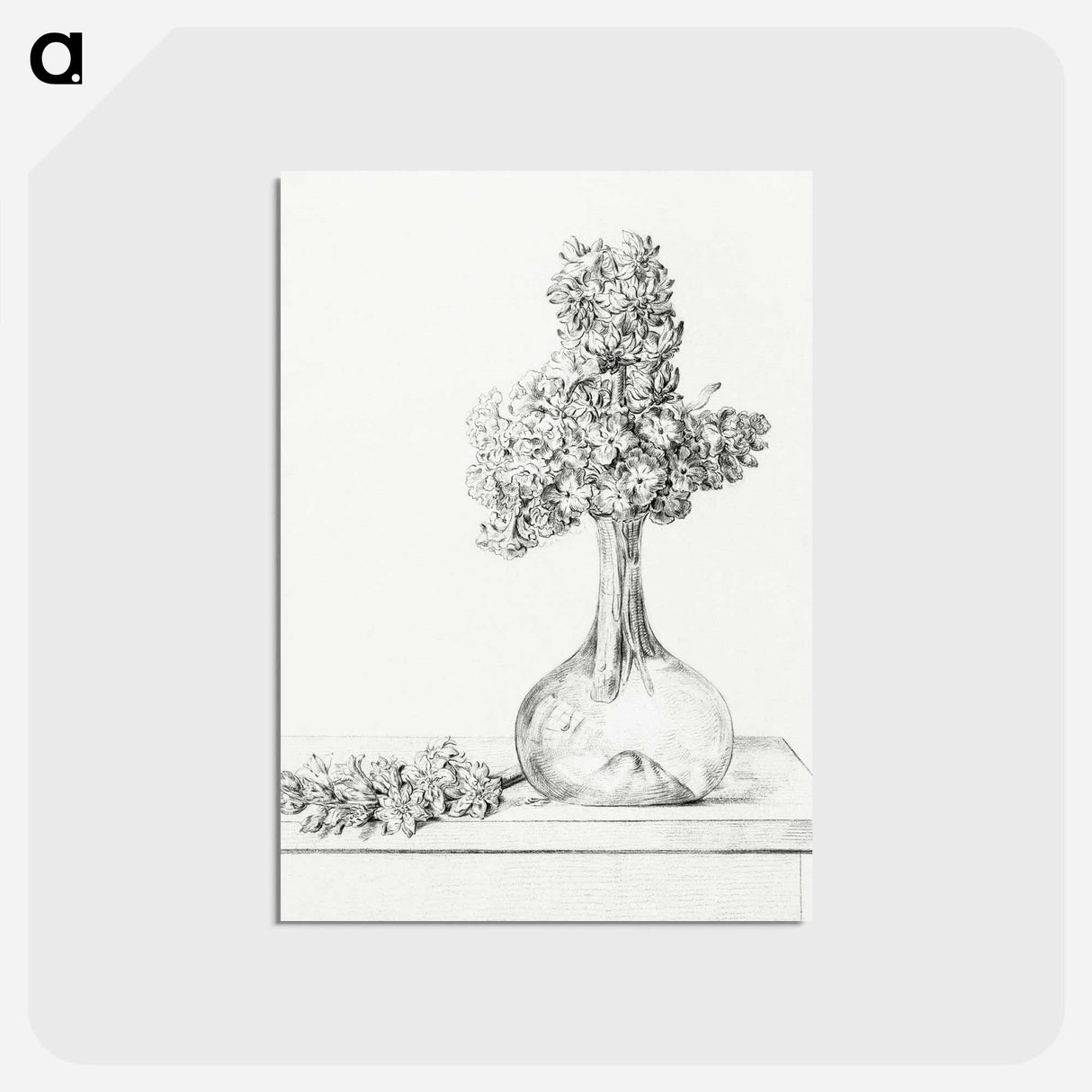 アートポストカード-Flowers in a vase - ジャン ベルナール Postcard.