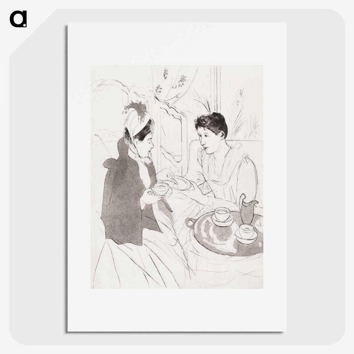 アートポスター-Afternoon Tea Party - メアリー カサット Poster.