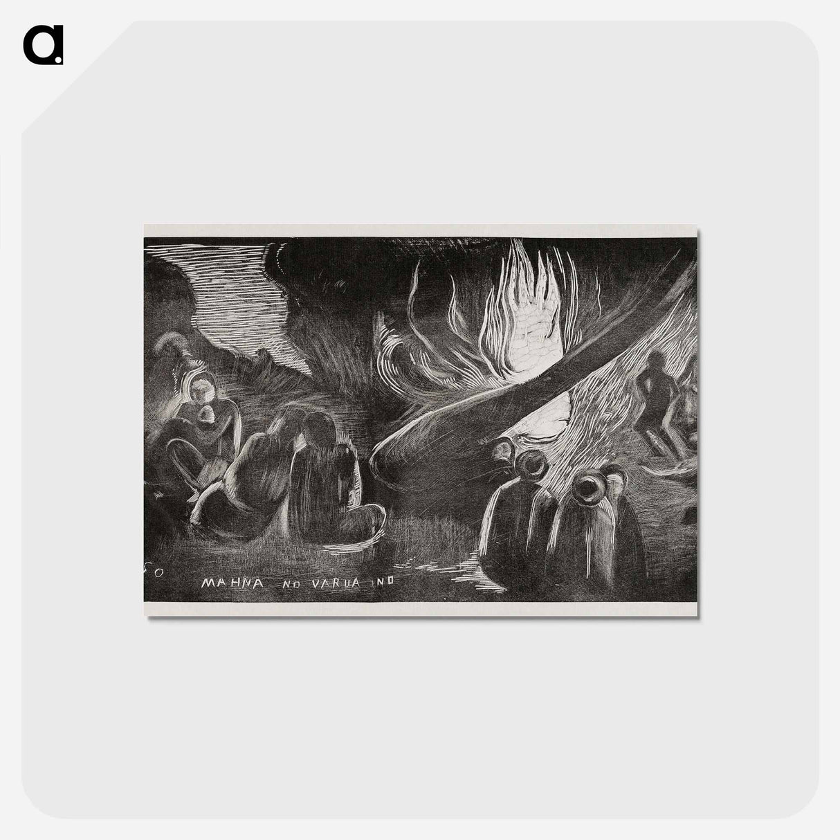アートポストカード-The Devil Speaks - ポール ゴーギャン Postcard.