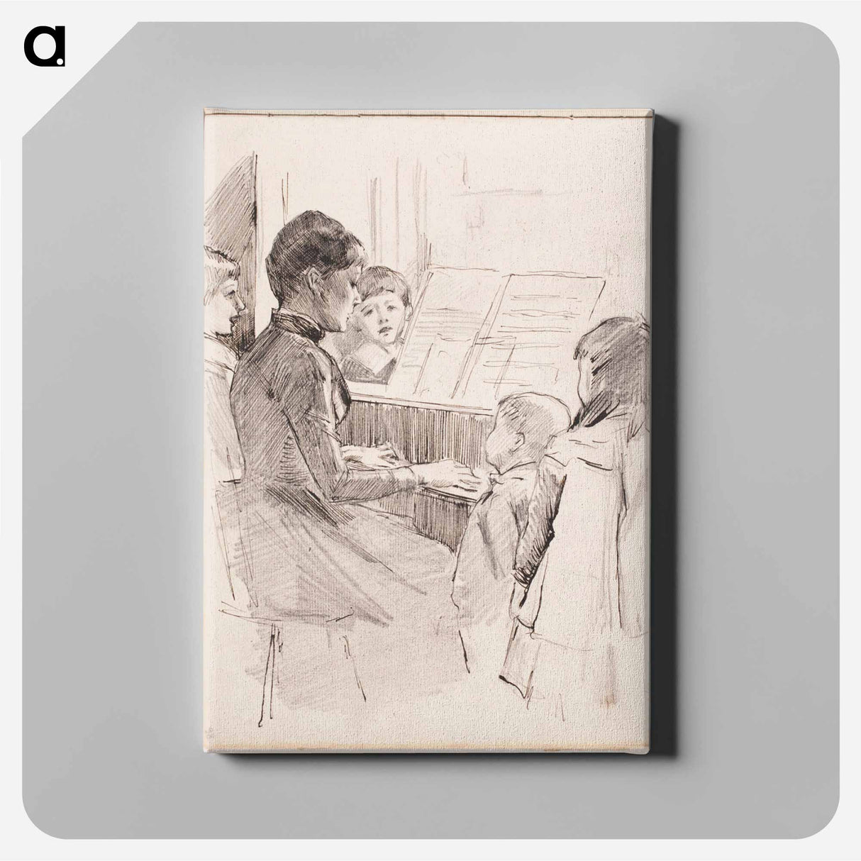 (unknown) part of a sketchbook - アルバート エーデルフェルト Canvas.