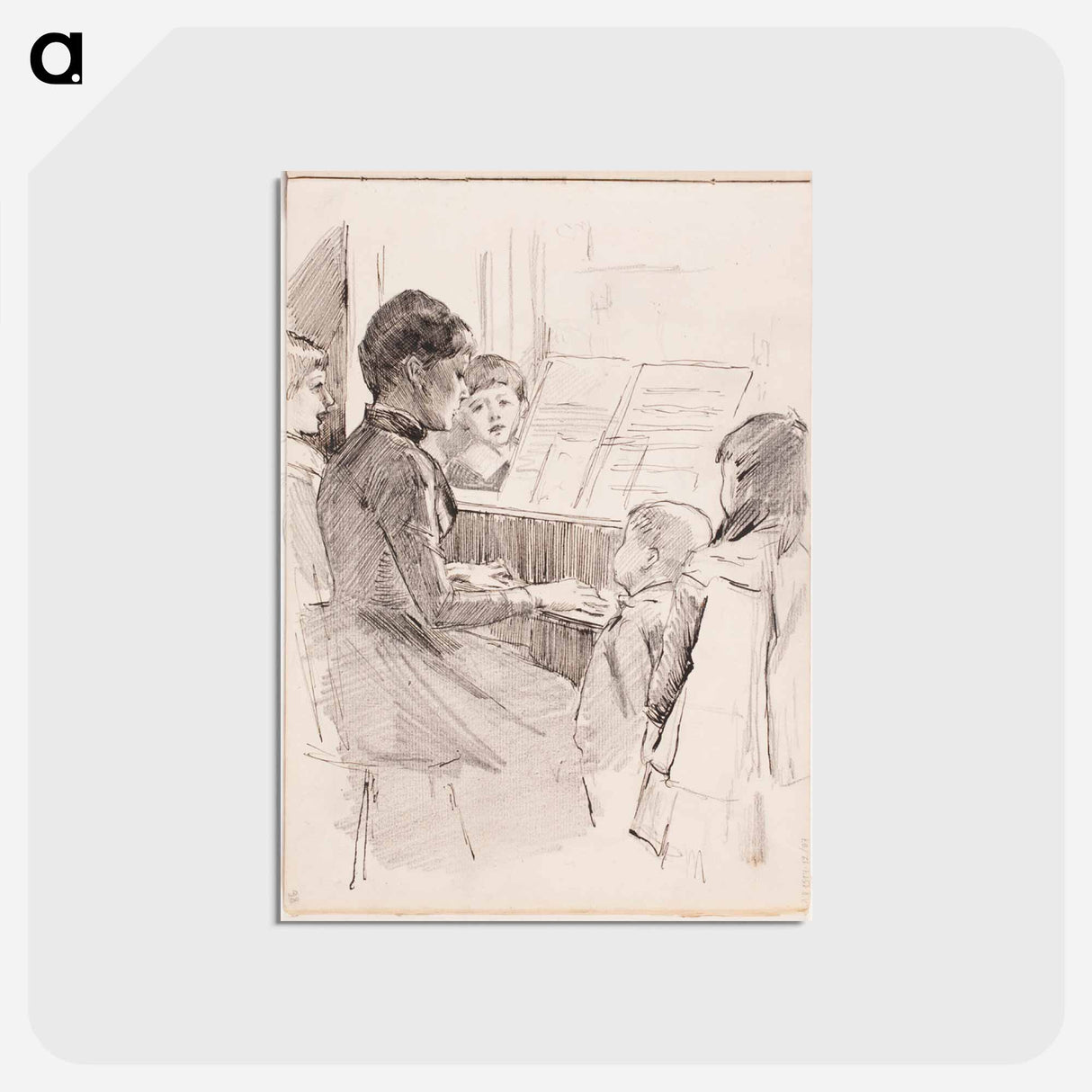 (unknown) part of a sketchbook - アルバート エーデルフェルト Postcard.