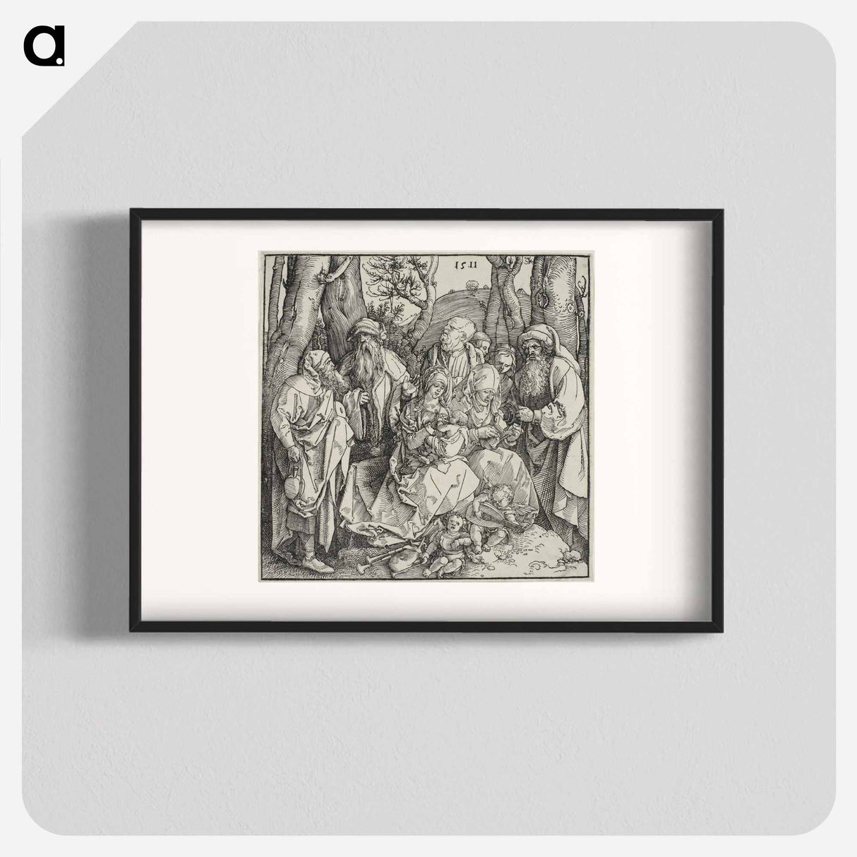 The Holy Kinship and Two Musical Angels - アルブレヒト デューラー Poster.