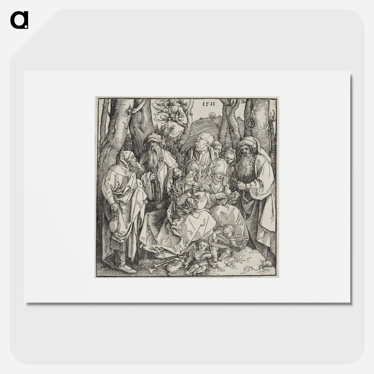 The Holy Kinship and Two Musical Angels - アルブレヒト デューラー Poster.