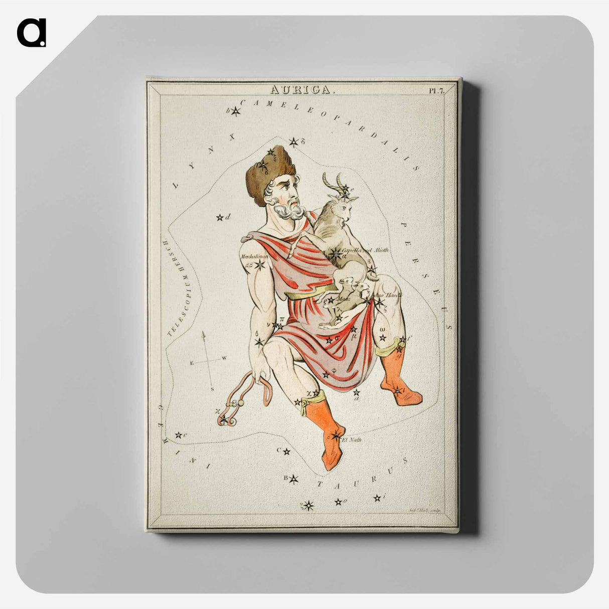 Auriga - アンティーク地図 Canvas.