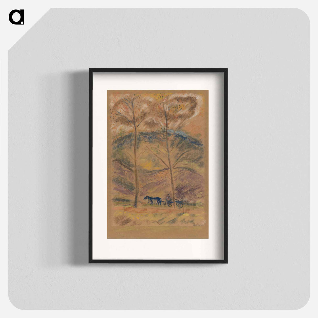 Landscape with waggoner - アーノルド ピーター ワイズ クビンチャン Poster.