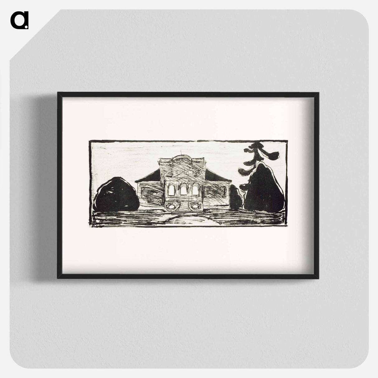 アートポスター-The Garden in Front of Dr. Linde’s House - エドヴァルド ムンク Poster.