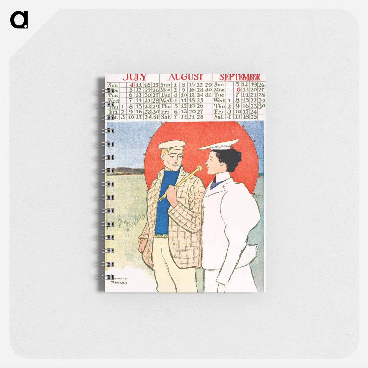 Vintage calendar print by Edward Penfield - エドワード ペンフィールド Memo.