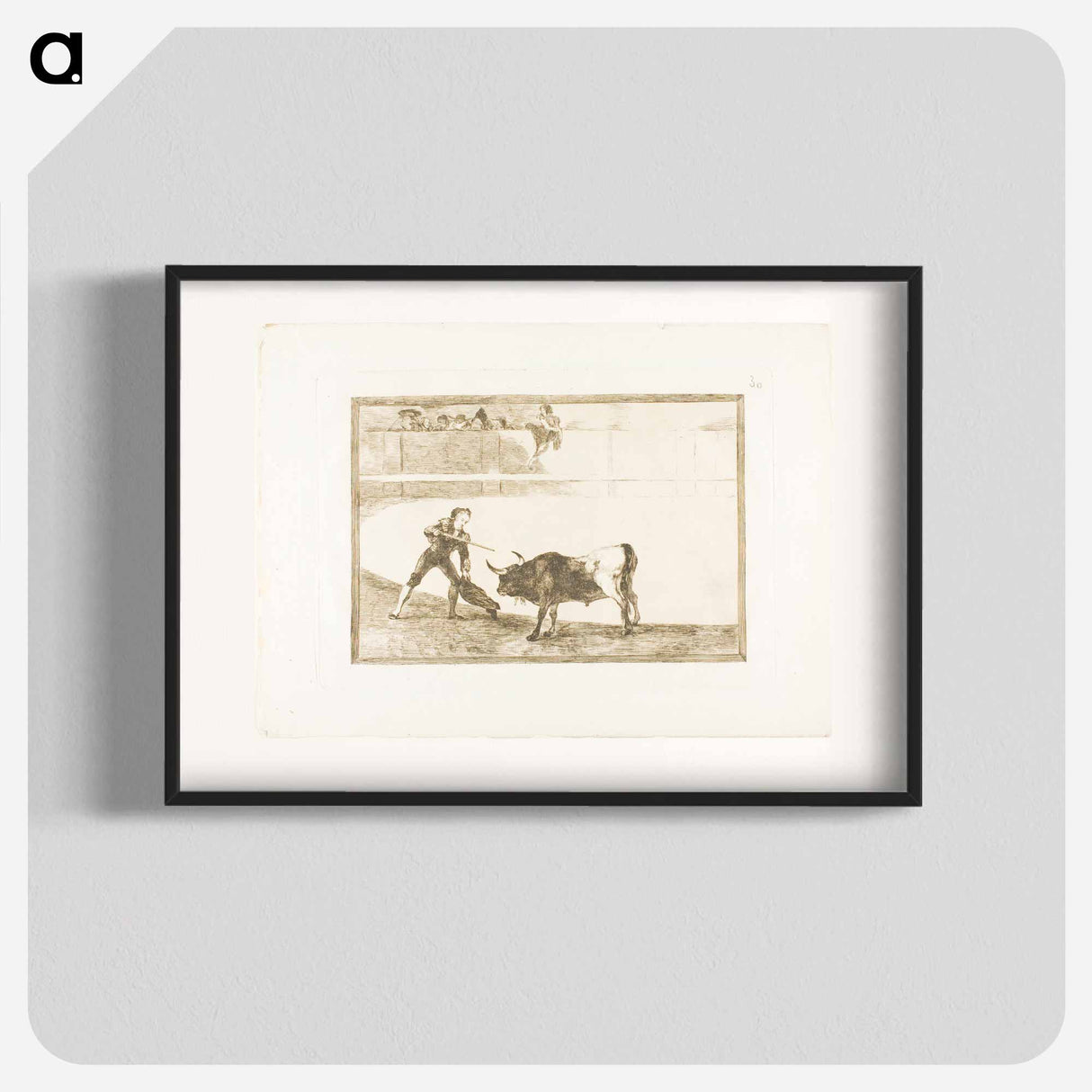 Pedro Romero killing the halted bull - フランシスコ デ ゴヤ Poster.