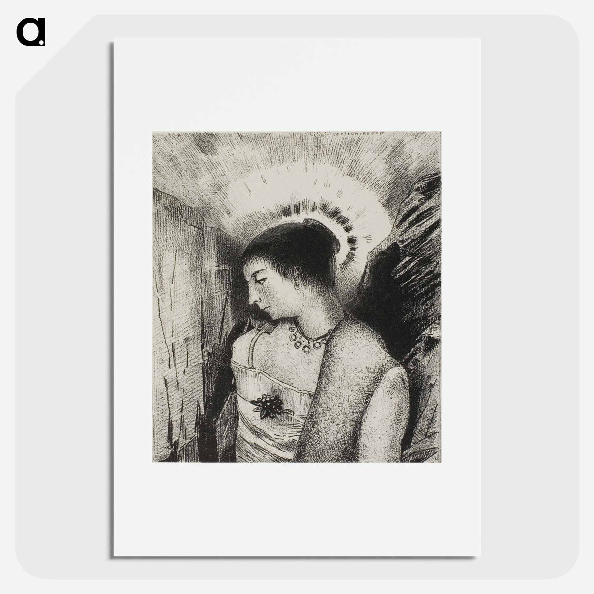 Here is the Good Goddess, the Idaean Mother of the Mountains - Odilon Redon Poster.