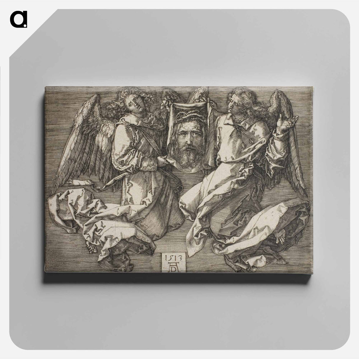 Sudarium Displayed by Two Angels - アルブレヒト デューラー Canvas.