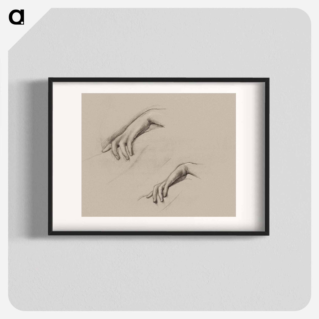 Studies for a Hand in The Godhead Fires - エドワード バーン ジョーンズ Poster.