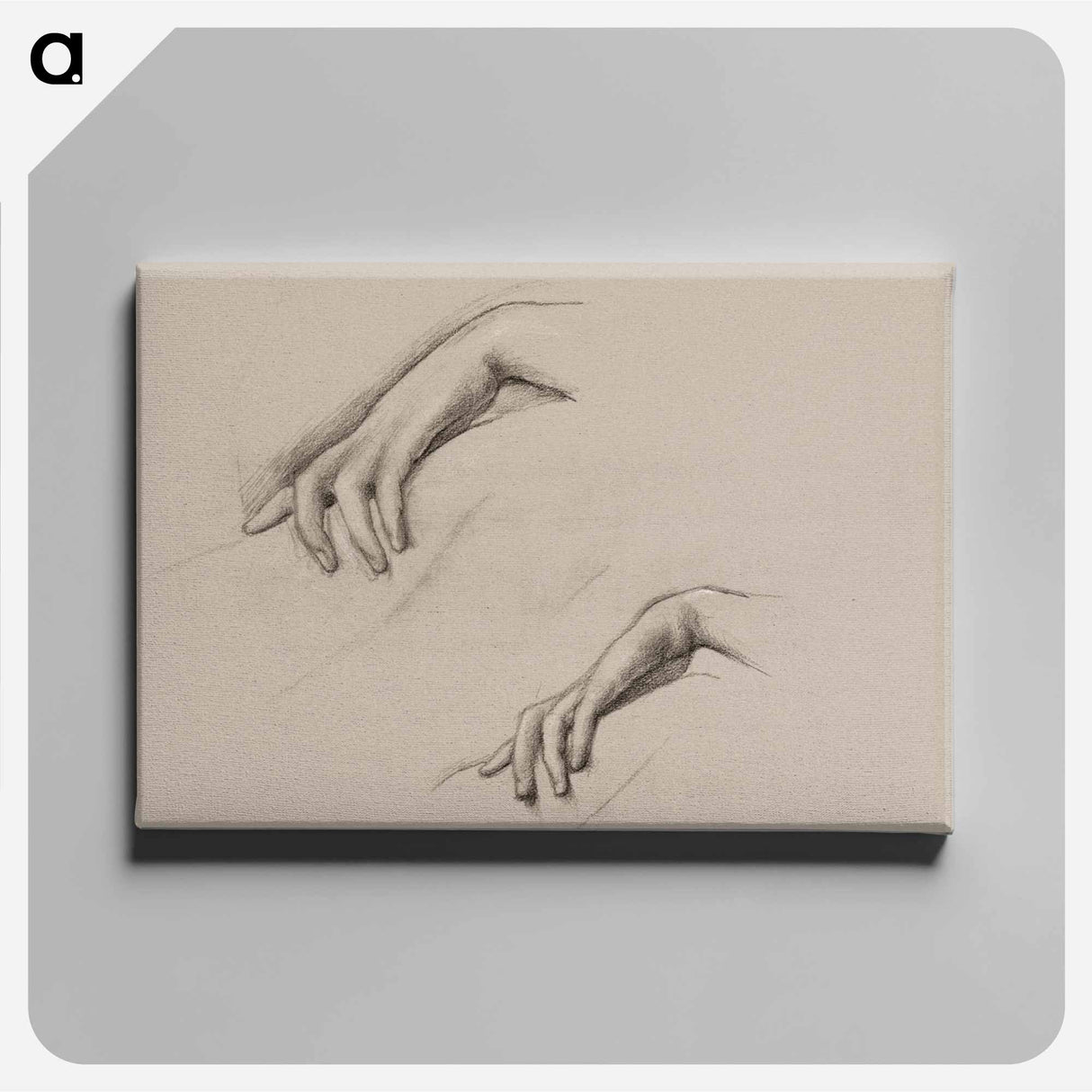 Studies for a Hand in The Godhead Fires - エドワード バーン ジョーンズ Canvas.