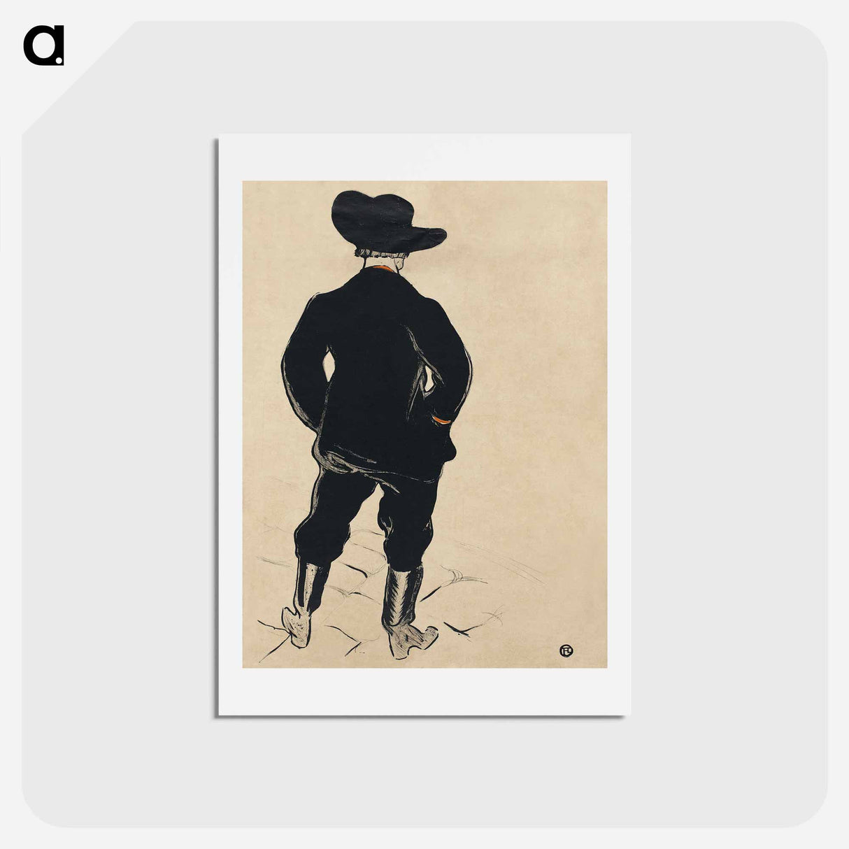 アートポストカード-Aristide Bruant - アンリ ド トゥールーズ ロートレック Postcard.